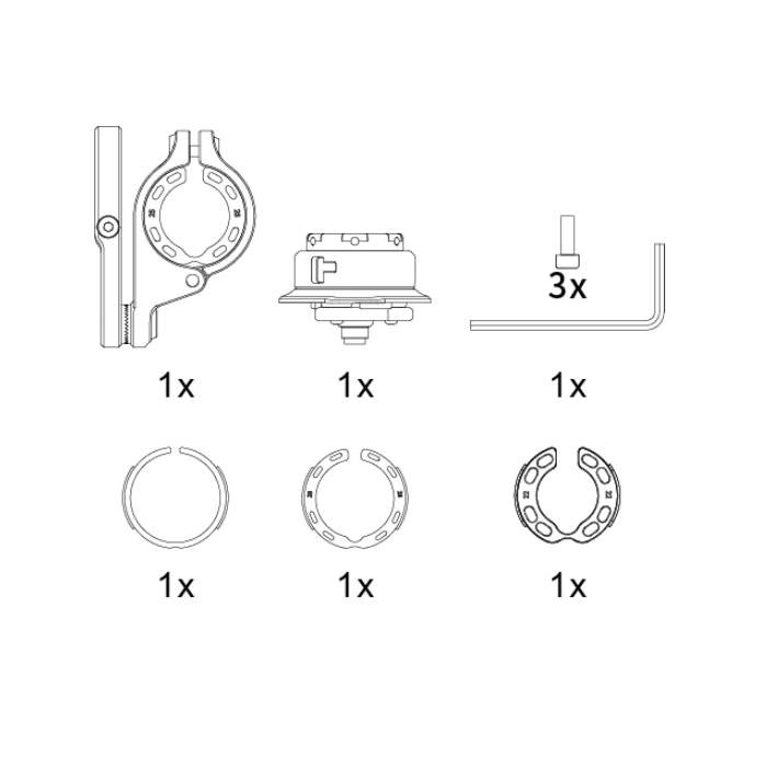 QUICK LAUNCH handlebar holder with adjustment and cushioning Outplorer QM02