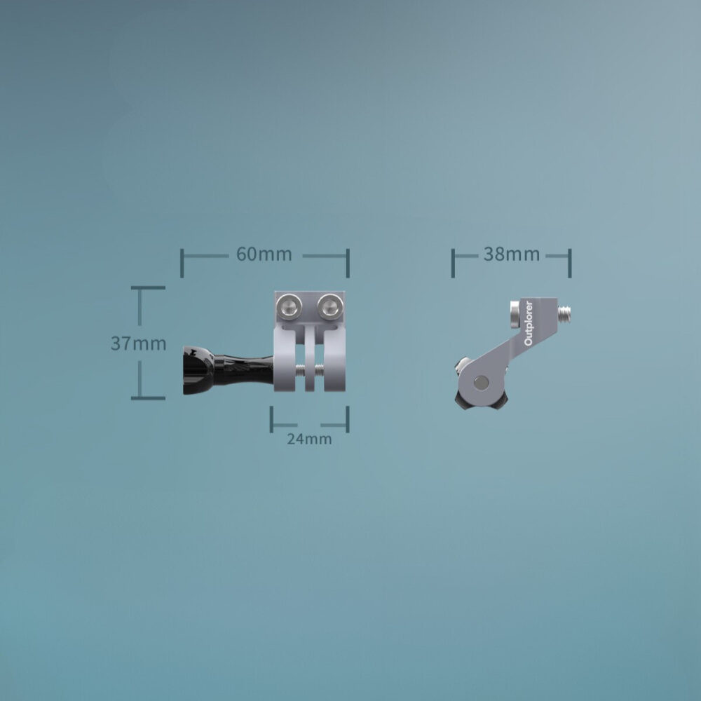 adapter-short-to-camera-gopro-lamp-bike-outplorer-gm10-4.jpg Short adapter for GoPro camera / Outplorer GM10 bike light