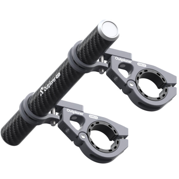 Carbon handlebar extension for mounting Outplorer HE10 accessories