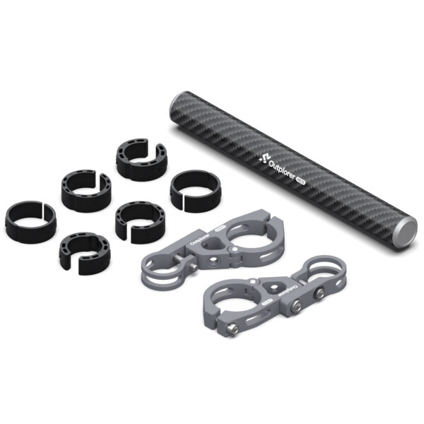 Carbon handlebar extension for mounting Outplorer HE10 accessories