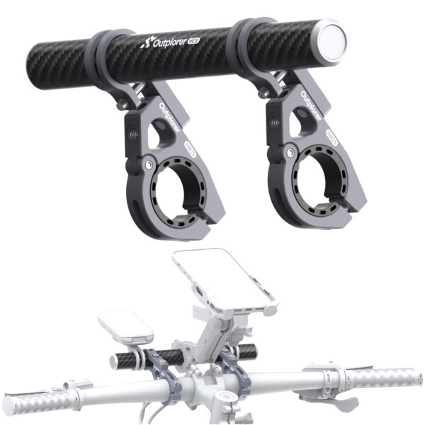 Carbon handlebar extension for mounting Outplorer HE10 accessories