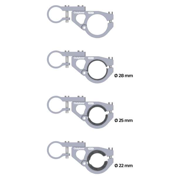Carbon handlebar extension for mounting Outplorer HE10 accessories