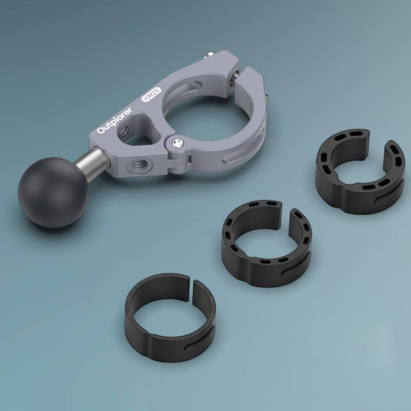 Handlebar mount (22/25/28/32 mm) with 1 inch ball Outplorer HM25