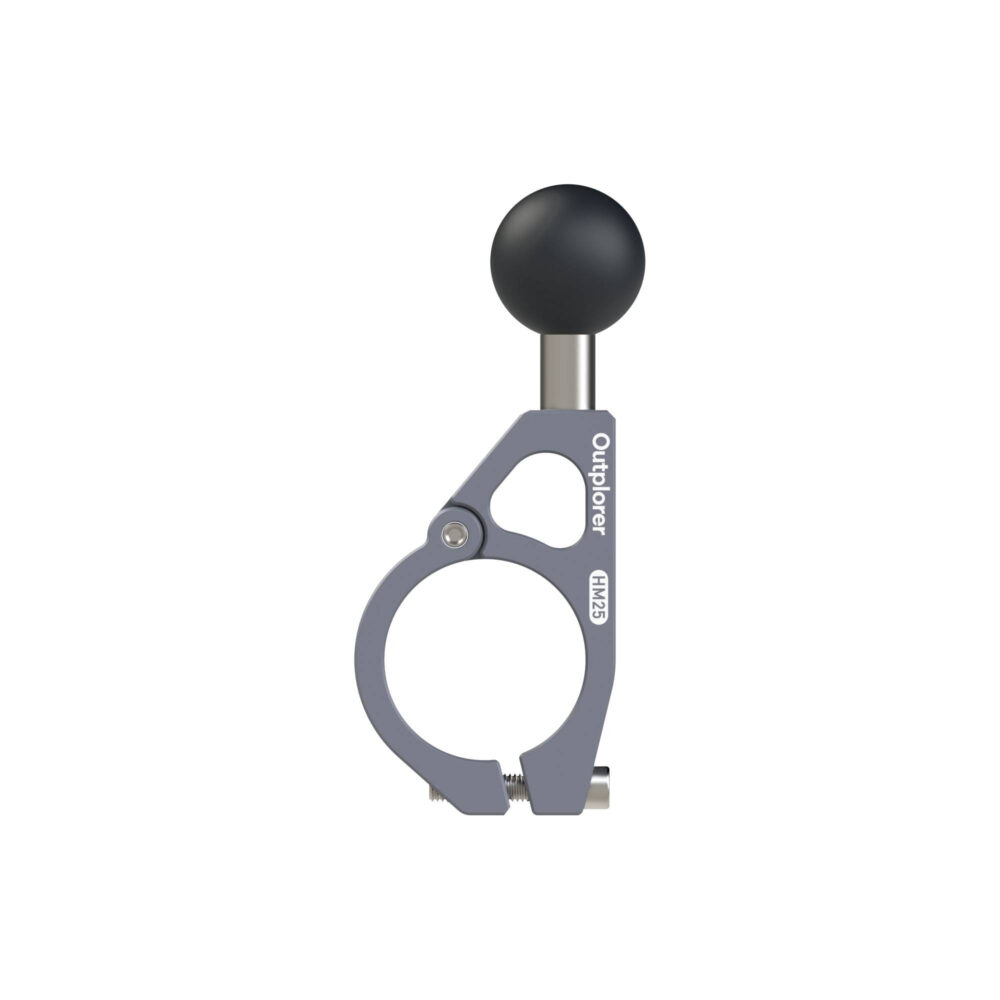 Handlebar mount (22/25/28/32 mm) with 1 inch ball Outplorer HM25