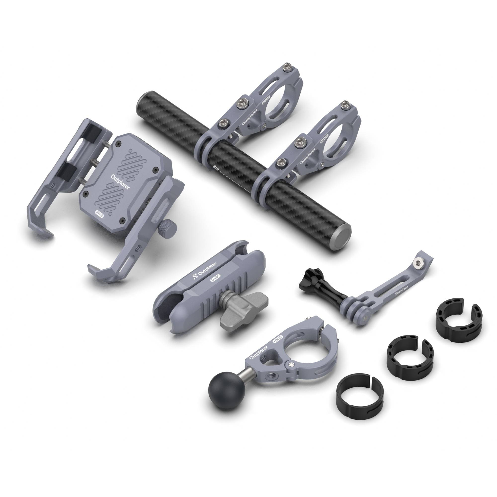 Multi-function kit - handlebar-mounted camera/phone/GoPro/counter